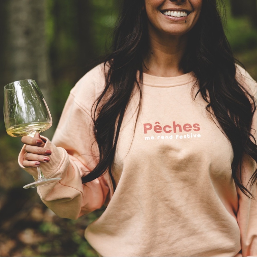Peches me rend festive sweatshirt